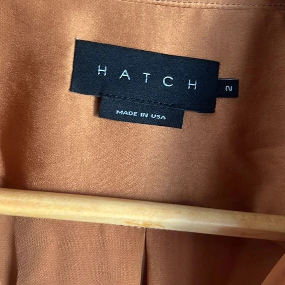 hatch maternity satin button down long sleeve shirt - Picture 6 of 13